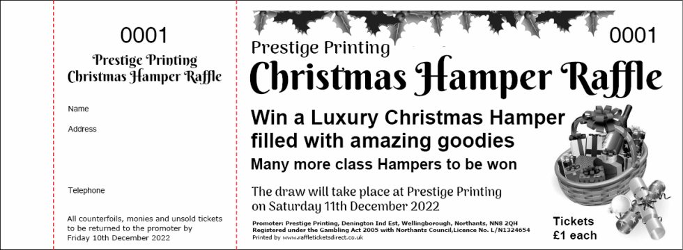 Christmas Raffle Tickets | Raffle Tickets Direct