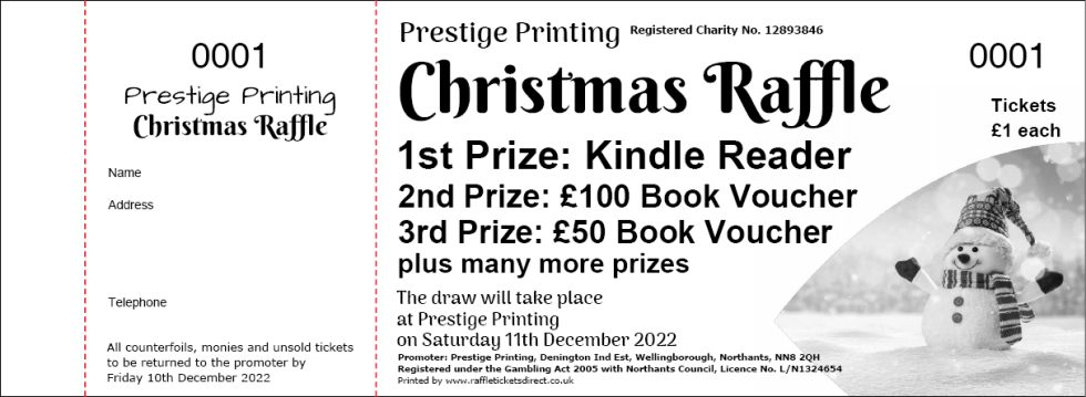 Christmas Raffle Tickets | Raffle Tickets Direct